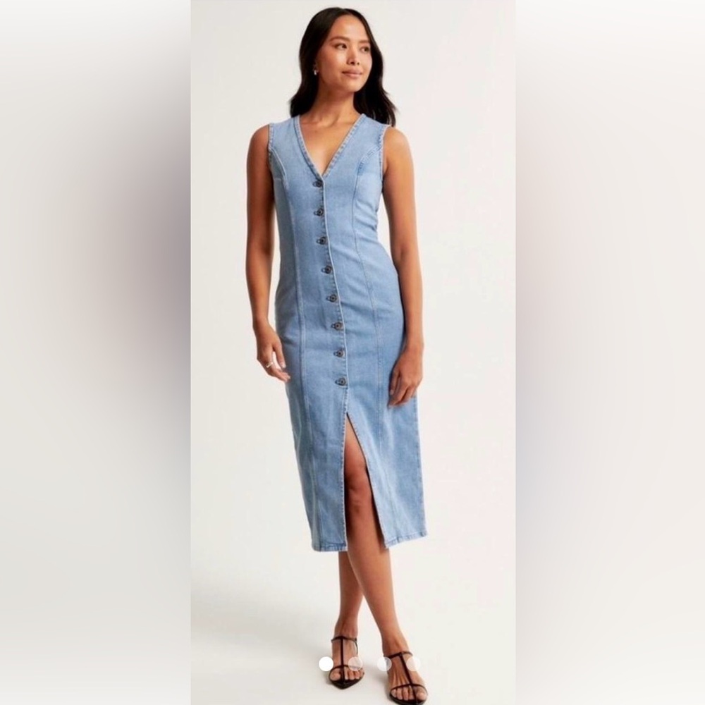 Abercrombie & Fitch midi denim dress XSP